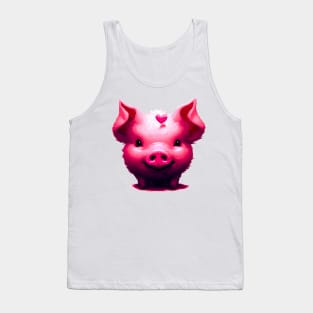 Cute love romantic pink piggy Tank Top